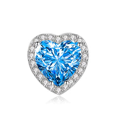 Moissanite Heart Pendant Necklace - Trendy European Style