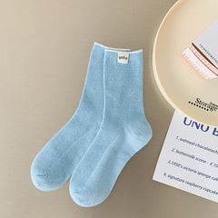 New Breathable Women's Colorblock Socks - Japanese Style