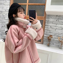 Women's Vintage Patchwork Stand Collar Winter Parka