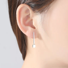 PAG&MAG S925 Silver Minimalist Geometric Earrings