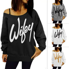 European and American Style Letter Print Sweater