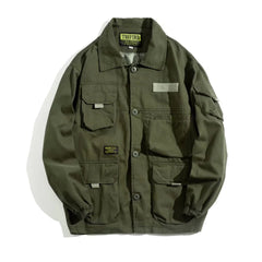 Men's Retro Multi-pocket Tooling Jacket - Street Fashion