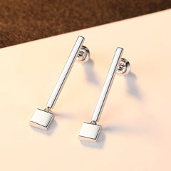 PAG&MAG S925 Silver Minimalist Geometric Earrings