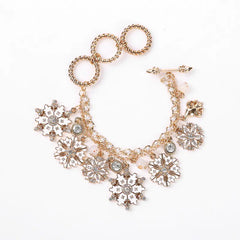 Christmas Bracelet with Snowflake Charms and Pendants