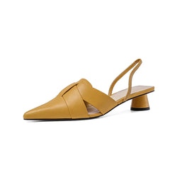 Thick Heeled Women's Sandals with Cross Straps