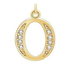 Diamond-Embedded Capital 26 English Letter Pendant Set