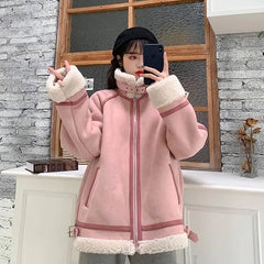 Women's Vintage Patchwork Stand Collar Winter Parka