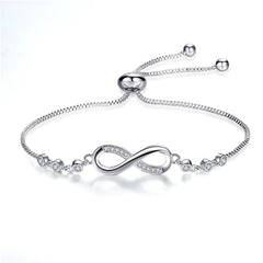 Adjustable 8-Shape Fashion Crystal Bracelet for Women