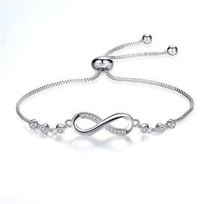 Adjustable 8-Shape Fashion Crystal Bracelet for Women