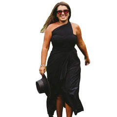 Irregular One-Piece Dress with Versatile Wearing Styles