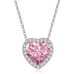 Moissanite Heart Pendant Necklace - Trendy European Style