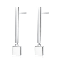 PAG&MAG S925 Silver Minimalist Geometric Earrings