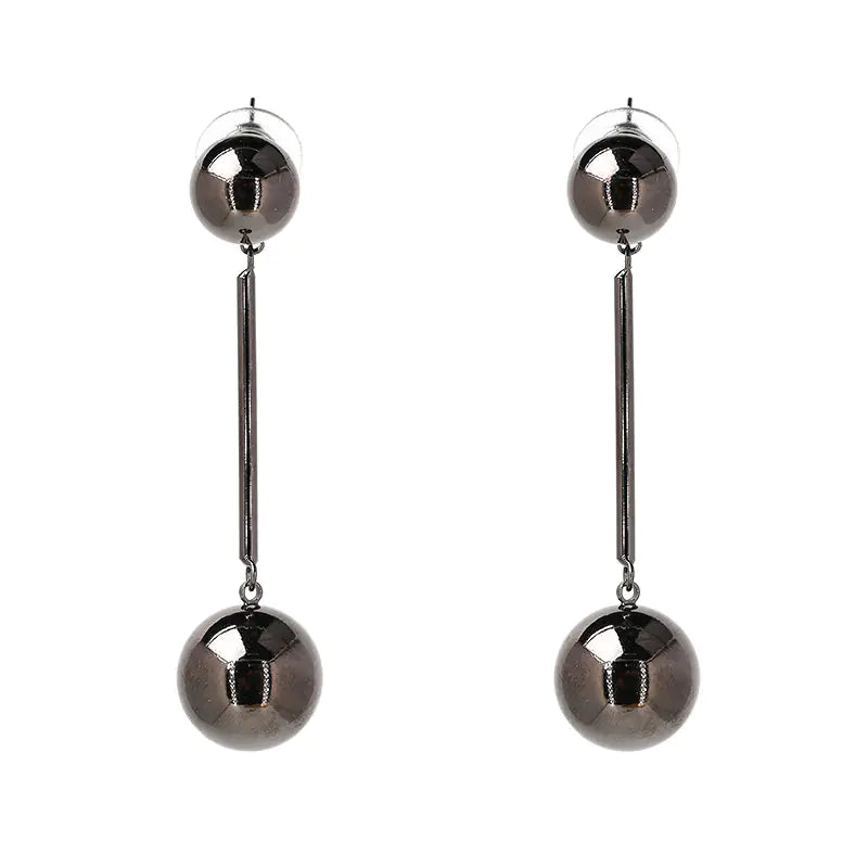 Korean Style Pearl Tassel Earrings - Elegant Long Design