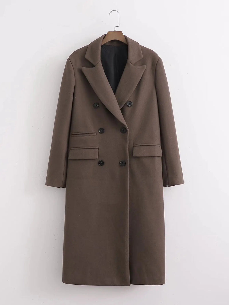 Retro Double Breasted Loose Lapel Jacket