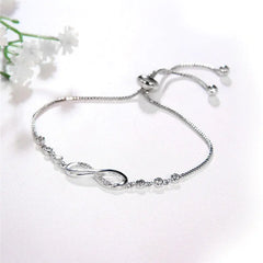 Adjustable 8-Shape Fashion Crystal Bracelet for Women