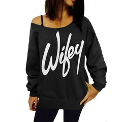 European and American Style Letter Print Sweater