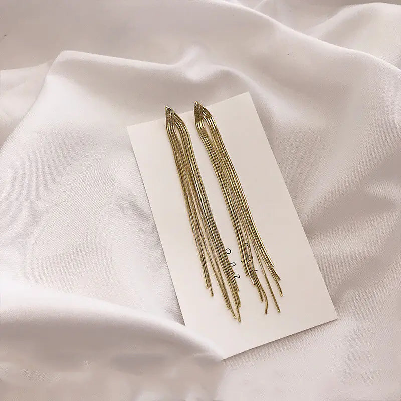 Trendy Long Earrings for Women - Clip-On Design