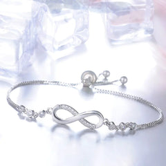 Adjustable 8-Shape Fashion Crystal Bracelet for Women