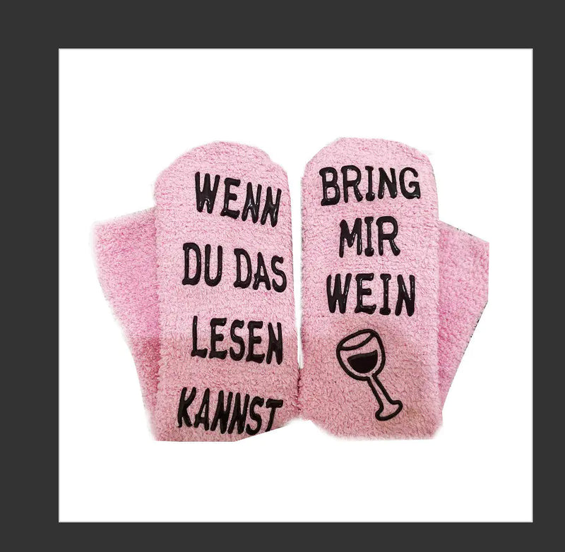 Casual Women's Coral Fleece Letter Printed Socks