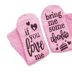 Casual Women's Coral Fleece Letter Printed Socks