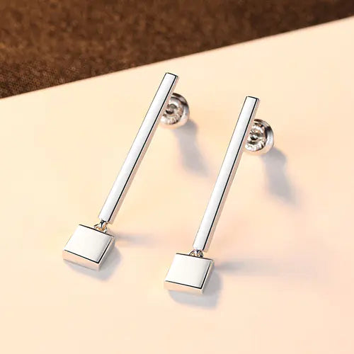 PAG&MAG S925 Silver Minimalist Geometric Earrings