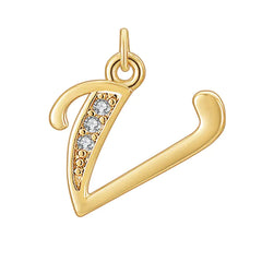 Diamond-Embedded Capital 26 English Letter Pendant Set
