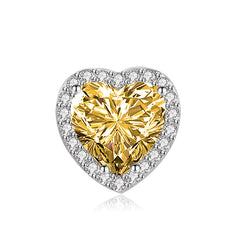 Moissanite Heart Pendant Necklace - Trendy European Style