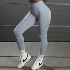 Seamless Knit Sports Bra and High-Waist Yoga Set