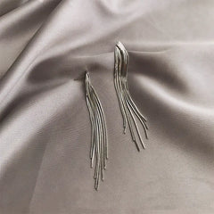 Trendy Long Earrings for Women - Clip-On Design