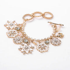 Christmas Bracelet with Snowflake Charms and Pendants