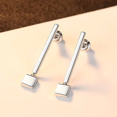 PAG&MAG S925 Silver Minimalist Geometric Earrings