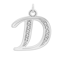 Diamond-Embedded Capital 26 English Letter Pendant Set