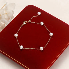 Girls' Freshwater Pearl White Bracelet Ornament