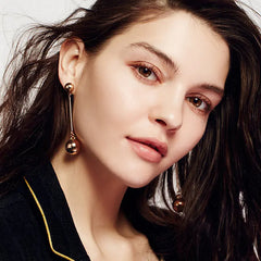 Korean Style Pearl Tassel Earrings - Elegant Long Design
