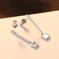 PAG&MAG S925 Silver Minimalist Geometric Earrings