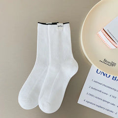 New Breathable Women's Colorblock Socks - Japanese Style