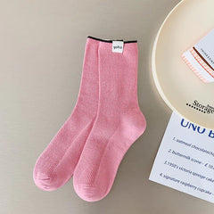 New Breathable Women's Colorblock Socks - Japanese Style